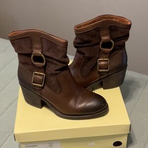 Lucky Brand Ankle Boots with Buckle Detail - New W/ Box